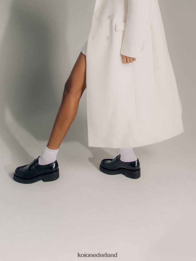 KOIO vrouwen bari glanzend zwart schoenen 8NP246214